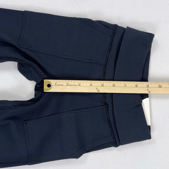 Aerie Offline Womens Fold Over Ribbed Flare Legging Small Black - Picture 14 of 16